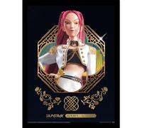 K-Pop Demon Hunters Impresión de coleccionista (Golden Mira) de 45 cm x 35 cm, impresión oficial de coleccionista, decoración de pared enmarcada, exhibición del hogar, decoración de dormitorio
