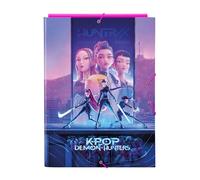K-POP Demon Hunters - STATIONERY - Carpeta Folio con 3 Solapas, Ideal para Niños de Diferentes Edades, Cómoda y Versátil, Resistencia, 26x36.5 cm