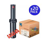 K RAIN Pack 20 Aspersor de riego KRain RPS75 3/4'' | Alcance 6,7 a 15,5 m | Aspersor ajustable profesional