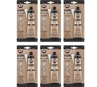 K2 Silicona de Juntas Motor Pack de 6 - Sellador de Silicona para Automoción - Alta Temperatura hasta 350° С - Color Negro - B210 Tubo 85g