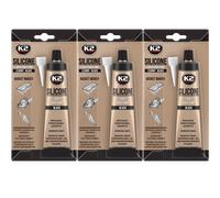 K2 Silicona de Juntas Motor - Sellador de Silicona para Automoción - Alta Temperatura hasta 350° С - Color Negro - B210 Tubo 85g
