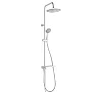 K2O Columna de Ducha sin Grifo Chillout Bay 96,5cm de Acero Inoxidable con Rociador, Repisa y Ducha de Mano con 5 Posiciones