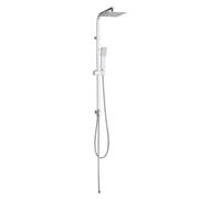 K2O Columna de Ducha sin Grifo Chillout Ocean 101,5 cm Diseño Cuadrado de Acero Inoxidable con Rociador y Ducha de Mano