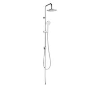 K2O Columna de Ducha sin Grifo Chillout Valley 96,5 cm Diseño Redondo de Acero Inoxidable con Rociador y Ducha de Mano