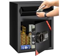 KABISAFE Caja Fuerte con Ranura de Depósito 72L, Gran Cofre con Cerradura Digital y Función de Alarma para Hogar, Oficina, Negocio - Portavalores para Efectivo