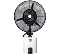 KaBuea Ventilador nebulizador oscilante silencioso de pared, 3 velocidades, depósito de agua de 12 litros, circulador de aire humidificador para uso doméstico, de oficina e industrial(One Co