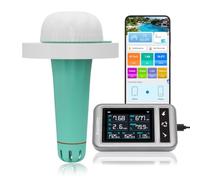 kactoily Monitor inteligente de piscina con WiFi, probador digital de agua | Monitoreo en tiempo real del pH, cloro libre, salinidad, ORP, temperatura, EC, TDS para piscinas, piscinas de agua salada y