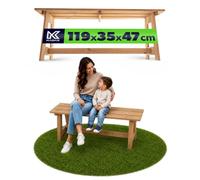 KADAX Banco de Jardín de Madera de 2 Plazas Sin Reposabrazos y Respaldo, para Parque, Exterior, Balcón, Terraza (Roble Dorado), K10080