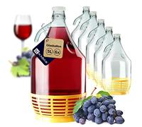 KADAX, barril de vidrio para vino, barril de vidrio para vino, para de botella de estribo con cesta, recipiente de fermentación para juego de barriles de fermentación