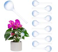 KADAX: Bolas de riego de 400 ml para plantas, juego de 10 unidades, sistema de riego automático para plantas, ayuda para regar plantas de interior, dispensador de agua de plástico (azul)