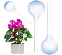 KADAX: Bolas de riego de 400 ml para plantas, juego de 2 unidades, sistema automático de riego para plantas, ayuda para regar plantas de interior, dispensador de agua de plástico (azul)