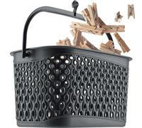 KADAX Cesta Clásica para Pinzas de la Ropa, Tendedero Con Ganchos - Bolsa para Colgar (Gris)