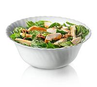 KADAX Cuenco de 20 cm de diámetro, cuenco de vidrio templado, frutero, ensaladera, cuenco de postre, cuenco para cereales, cuenco para sopa, cuenco para aperitivos, apto para lavavajillas (blanco)