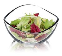 KADAX Cuenco de cristal, cuenco con bordes ondulados, ensaladera con fondo reforzado, cuenco de desierto, cuenco de cristal, ensaladera (17 cm, 1 pieza)