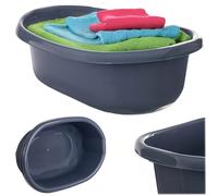 KADAX Cuenco de Plástico de 30 Litros, Cuenco Grande Versátil para Baño y Fregadero, Color Gris Oscuro