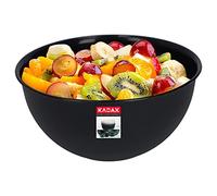 KADAX Cuenco de plástico, ensaladera, cuenco apilable, cuenco de plástico, cuenco de cocina, cuenco redondo para servir para cocina, ensalada, masa, apto para lavavajillas (5L, antracita)