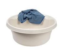 KADAX Cuenco de plástico mate, cuenco de plástico, cuenco redondo, cuenco resistente, cuenco de agua doméstico para baño, bañera multiusos (crema, 14 L)