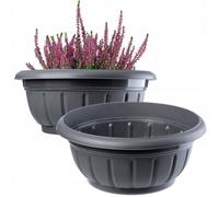 KADAX Cuenco para Flores, Cuenco para Plantas de plástico, 30 cm, Grafito,...