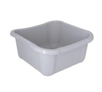 KADAX Cuenco rectangular para la colada resistente, cuenco con asas cómodas, recipiente de almacenamiento, bandeja de limpieza compacta, cuenco (gris claro, 12 L)
