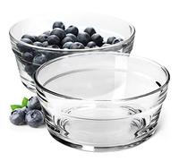 KADAX Ensaladera, cuenco para servir de cristal, cuenco para aperitivos apto para lavavajillas, frutero, cuenco transparente para postre, cuenco de cristal (14 cm, 2 unidades)