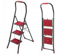 KADAX Escalera de acero plegable, escalera con capacidad de carga de hasta 15...