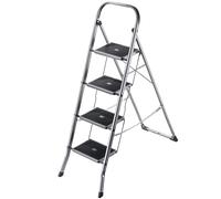 KADAX escalera plegable de acero, escalera con capacidad de carga de hasta...