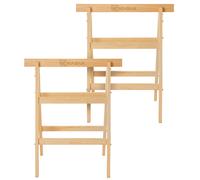 KADAX Escalera plegable de madera, 54 x 53 x 82 cm, 2 piezas