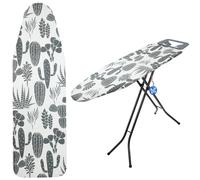 KADAX Funda para tabla de planchar con cordón, funda de algodón para plancha de vapor, funda de repuesto con almohadilla de esponja (cactus 148 x 52)