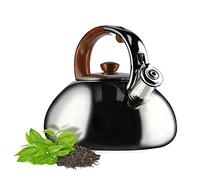 KADAX Hervidor de silbato de acero inoxidable, hervidor de agua de 2,5 L, hervidor de agua con mango antideslizante, jarra de agua, hervidor para cocinas eléctricas, de gas y cerámica (plata)
