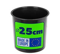 KADAX Inserto de 25 cm para macetero, inserto de plástico negro para maceta, maceta con asas, maceta interior (25,5 x 23,5 cm)