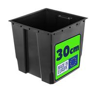 KADAX Inserto de 30 cm para macetero, inserto de plástico negro con asas de transporte para macetas, macetero rectangular, maceta interior (29 x 28 cm)