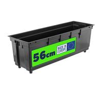 KADAX Inserto de 56 cm para jardinera, inserto de plástico negro para jardineras de balcón y jardinera, macetero, maceta interior (56,5 x 19 cm)
