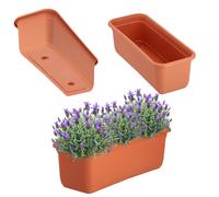 KADAX Jardinera para balcón de plástico, jardinera para plantas, 40 cm,...