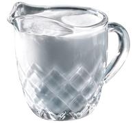KADAX Jarra de Cristal Transparente Con Boquilla y Asa para Leche, Café, Salsa - Elegante Plato de Servir para Mesa de Comedor, Vajilla de Cocina (200 ml, Diamante)