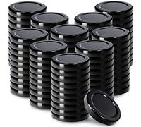 KADAX Juego de 100 tapas de rosca TO53 para vasos de 53 mm, color negro, tapas de repuesto para vasos y botellas de zumo de 115 ml, herméticas y aptas para lavavajillas