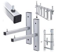 KADAX Juego de 2 ganchos de pared para escaleras, ganchos de pared para garaje y taller, almacenamiento de escalera en la pared, ganchos de acero (pared)