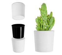 KADAX Maceta con inserto, macetero, maceta, 30 cm, blanco