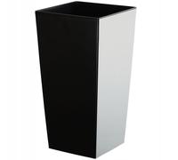 Kadax Macetero alto Diseño moderno – Plástico para interior/exterior, 36 cm (Negro, aprox. 6 L)