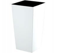 KADAX Macetero Alto de Diseño Moderno para Plantas de Interior y Exterior, Maceta Grande de Plástico, Jardinera Alta (Blanco, Liso, 68 cm, Aprox. 38L)
