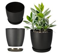 KADAX Maceta decorativa 18 cm antracita para salón, baño, balcón, aporta color y frescura