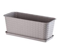 KADAX Macetero de balcón con base, macetero, 40 cm, caramelo