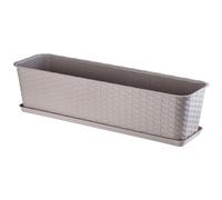 KADAX Macetero de balcón con base, macetero, 60 cm, caramelo