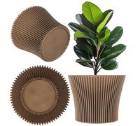 KADAX Macetero pequeño de plástico para plantas suculentas y hierbas, moderno para interior y exterior (dorado, 11,5 cm)
