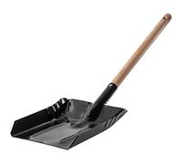 KADAX Pala para cenizas de metal, pala de carbón con mango de madera, recogedor pequeño, recogedor, cuchara de carbón, pala para horno, pala para chimenea (grande)