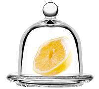 KADAX Recipiente de Limón con Tapa, Campana de Cristal, Cupula, Tarro de Cristal, Recipiente con tapa, Protector de alimentos de Cristal