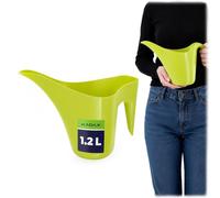 KADAX Regadera de 1,2 L, de plástico, de cuello largo, para plantas de interior, regadera de jardín, caldera de riego de flores (verde)