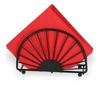 KADAX Servilletero de acero cepillado, elegante expositor para casa, mesa, fiesta, boda, servilletas, decoración de mesa, dispensador de servilletas, color negro