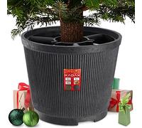 KADAX Soporte de árbol de Navidad, de plástico reciclado, para un árbol real, base de árbol de Navidad (altura del árbol hasta 250 cm / grafito)