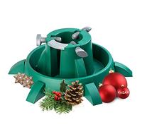 KADAX - Soporte para árbol de Navidad con depósito de Agua, diseño Moderno de plástico Resistente para árboles, Varios tamaños, Estable y Verde (Altura del árbol hasta 3 m)