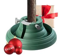 KADAX Soporte para árbol de Navidad con depósito de agua, estable de plástico resistente para árboles, moderno soporte para árbol de Navidad, varios tamaños, verde (altura del árbol de hasta 2,5 m)
